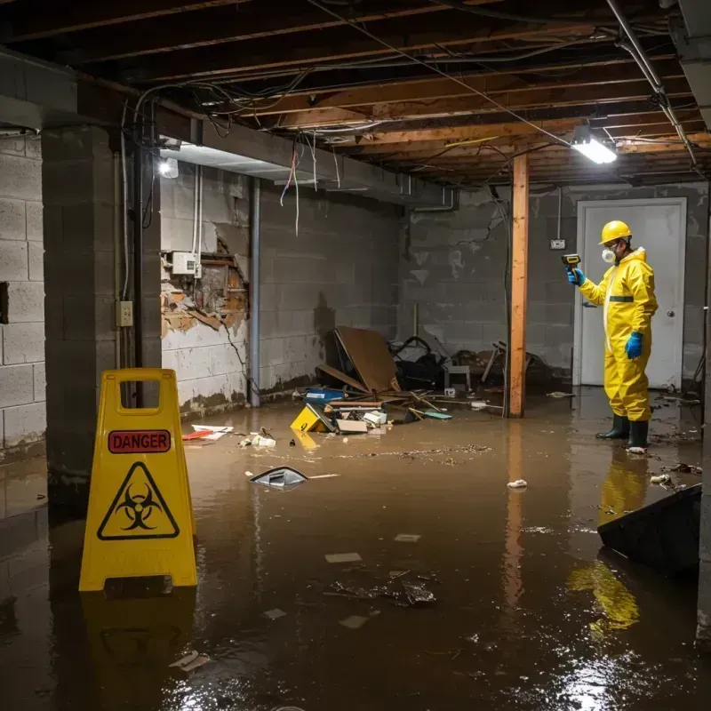 Flooded Basement Electrical Hazard in Jacksboro, TX Property